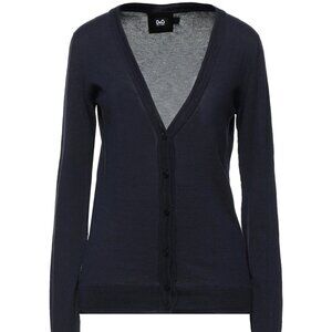 NWT D&G DOLCE & GABBANA Silk Cotton Blend Cardigan - IT44 US8 M - Navy